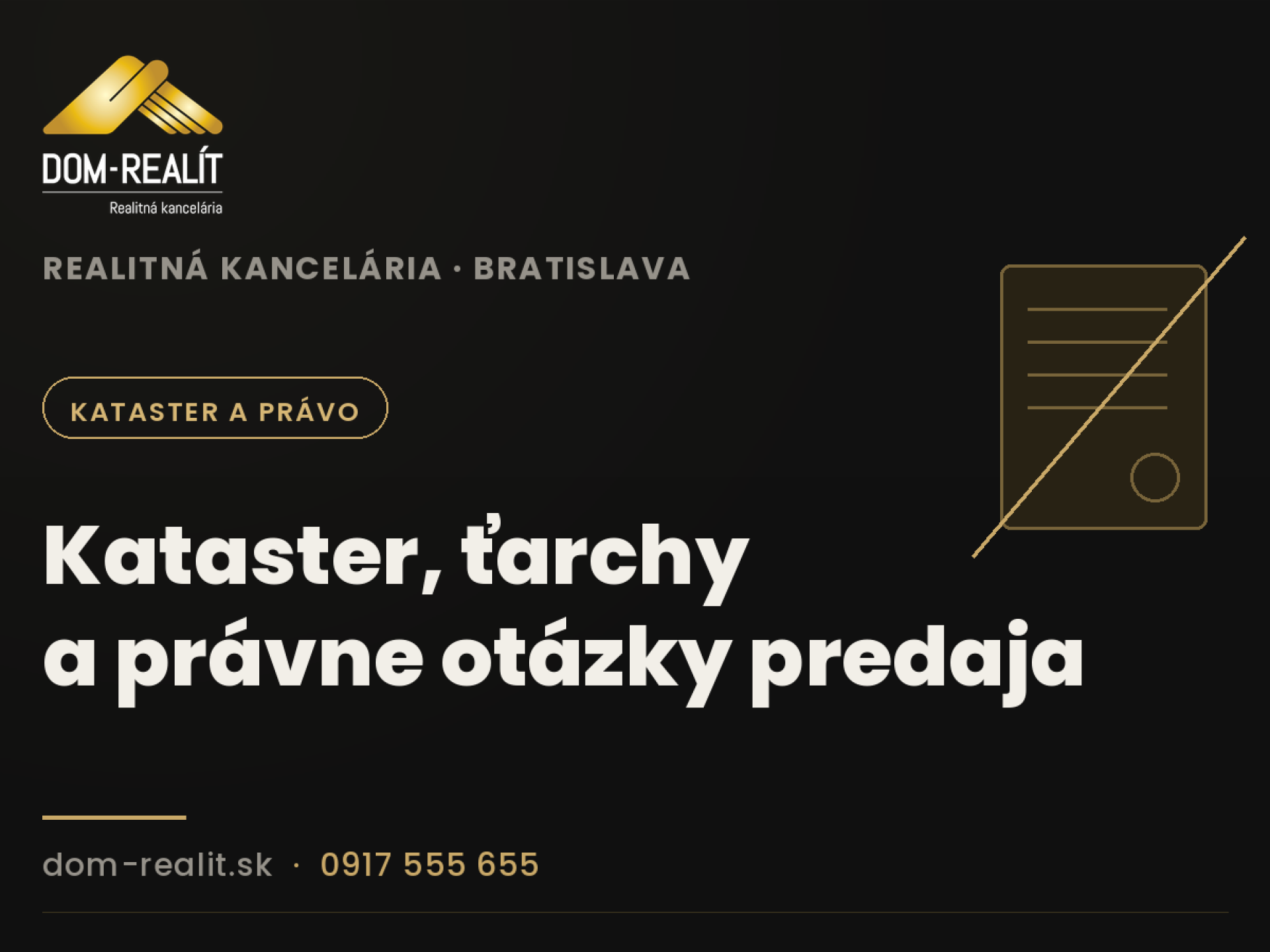 Kataster, ťarchy a právne otázky pri predaji nehnuteľnosti
