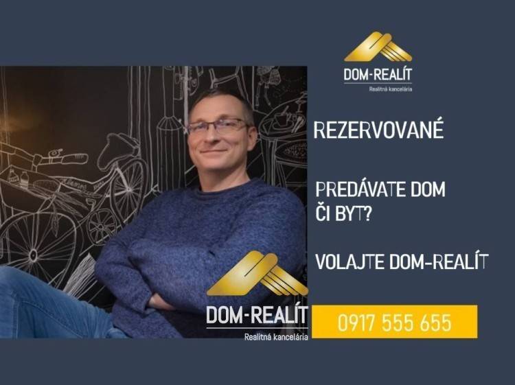 Nehnutelnost DOM-REALÍT ponúka príjemný  2,5 izbový byt na Martinčekovej ulici
